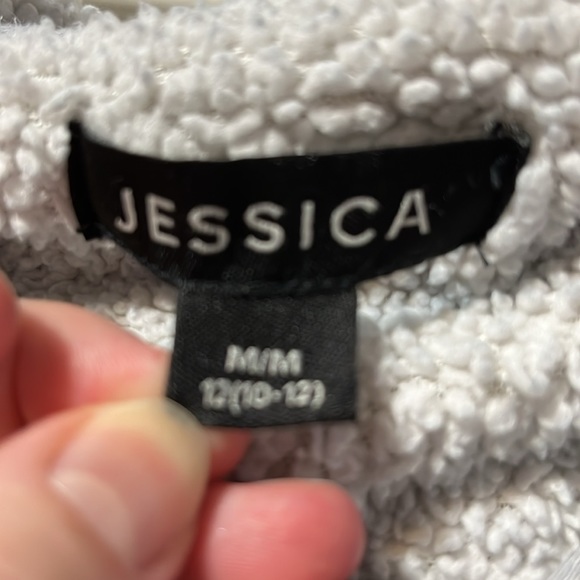 Women’s Sherpa-Lined Sweatshirt Hoodie Jessica Medium Grey White Warm for Winter - Picture 3 of 6